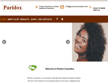 Tablet Screenshot of paridoxcosmetics.com